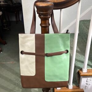 Furla Tri-Color Men's Leather Messenger Bag